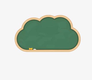 创意绿色小黑板免抠