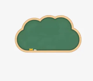 创意绿色小黑板免抠