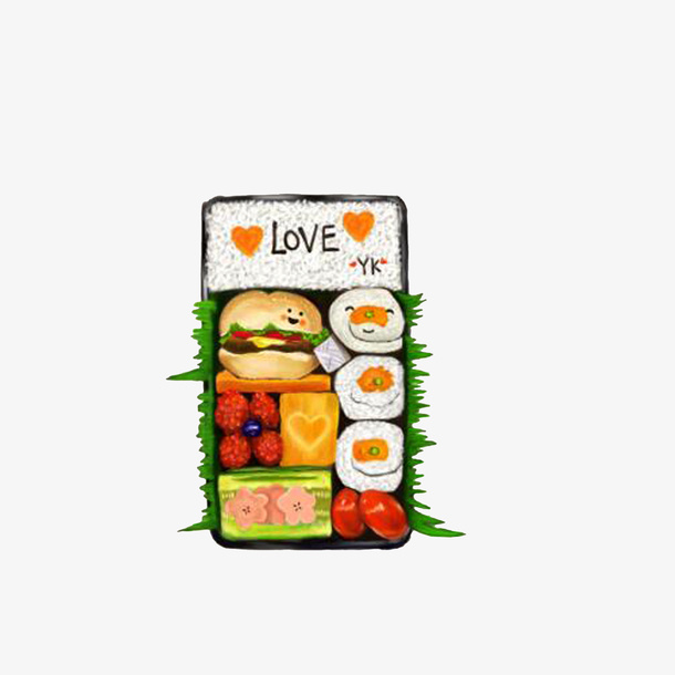 Q版可爱盒饭免抠