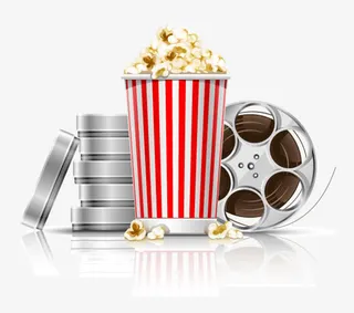 爆米花胶卷电影院免抠