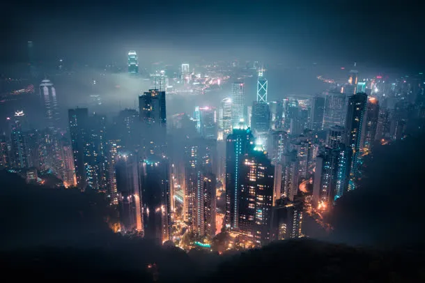 城市都市夜景夜色免抠