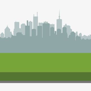 城市风景矢量图免抠