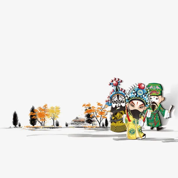中国风戏剧元素免抠