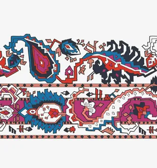 创意不规则花纹边框免抠