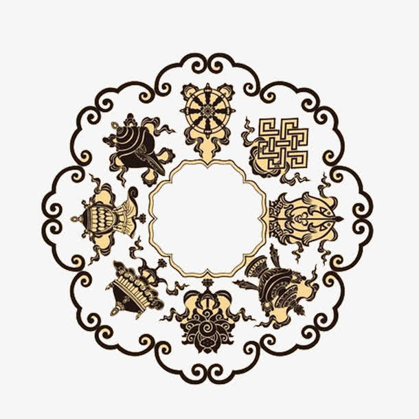 佛教八吉祥免抠