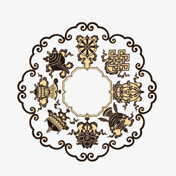 佛教八吉祥免抠