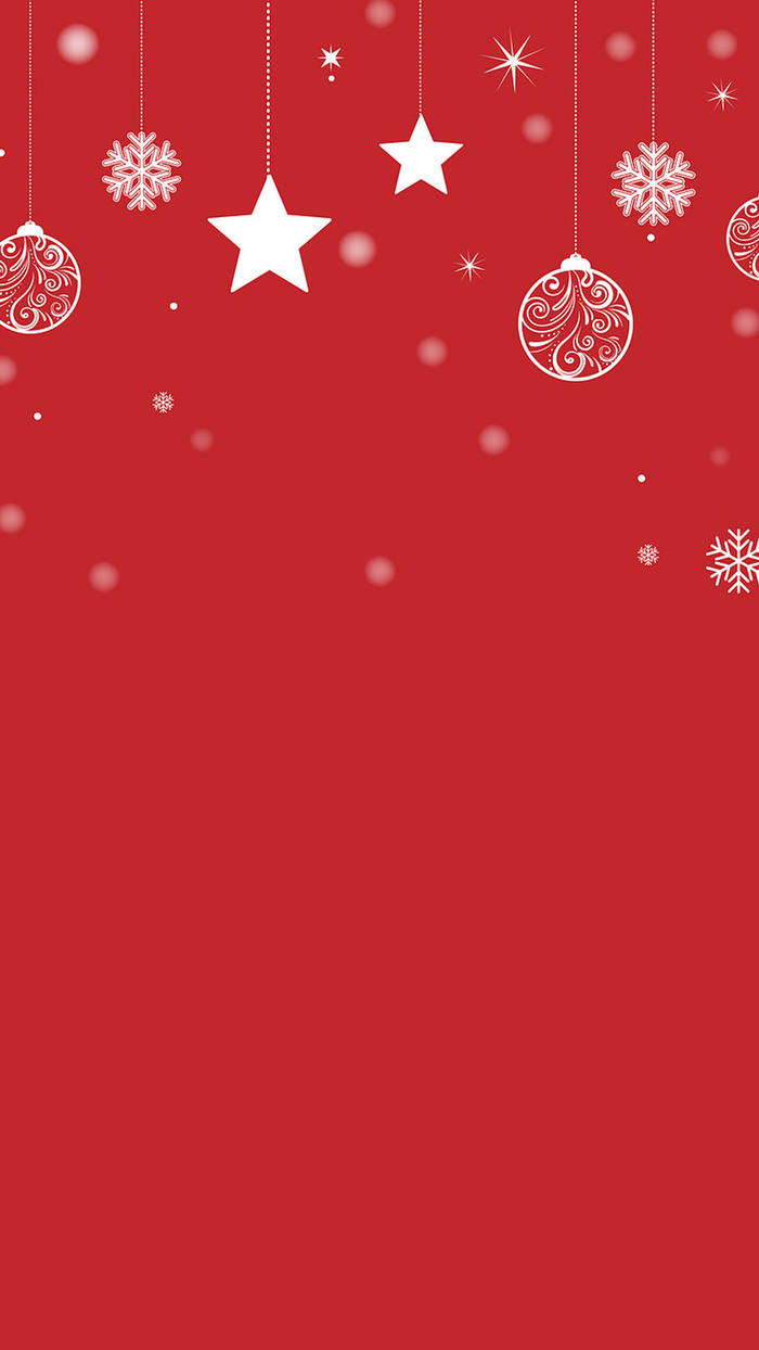 圣诞节简约红色H5背景高清