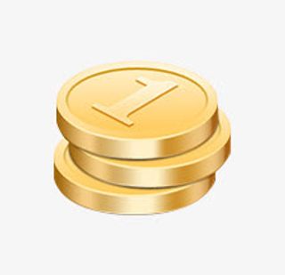 金色金币卡通免抠