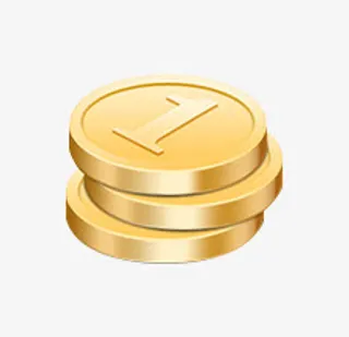 金色金币卡通免抠