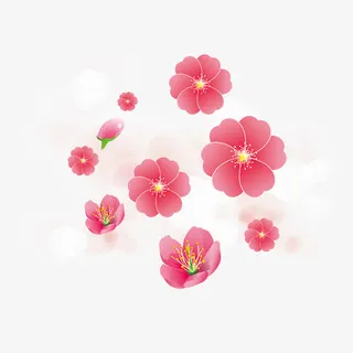 桃花樱花粉色花朵免抠