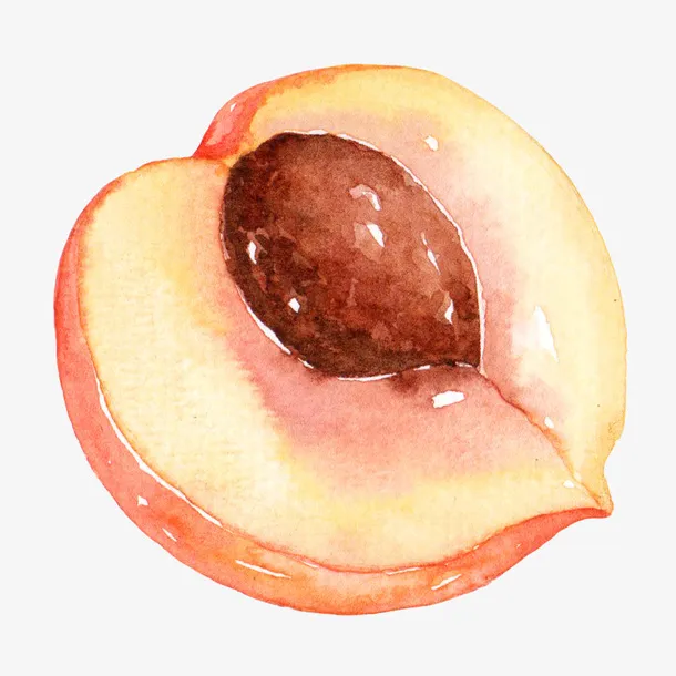 熟透桃子切开一半免抠