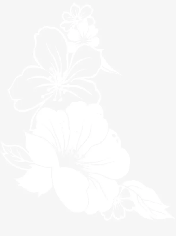 白色简约花纹招聘海报免抠