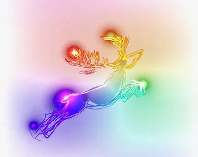 彩色麋鹿免抠 彩色麋鹿免抠