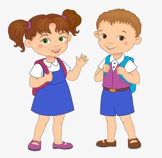 新学期学生上学偶遇打招呼插图免抠