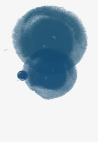 蓝色墨汁水墨中国风墨迹免抠