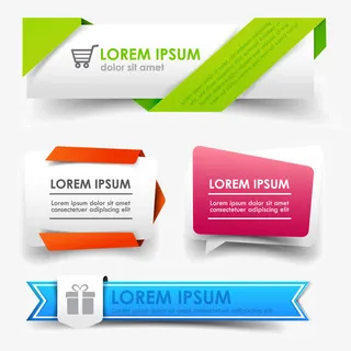 彩色标签素材免抠