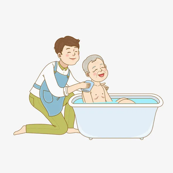 卡通人物洗澡免抠