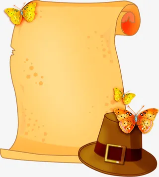 画轴图片羊皮纸免抠