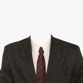 黑色质感装饰西服设计图免抠