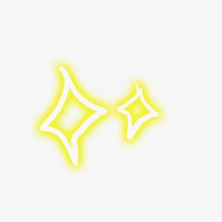 创意卡通贴纸手绘发光的星星免抠