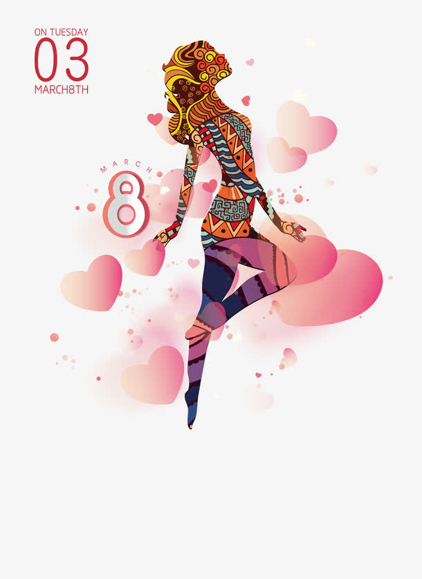 妇女节时尚女生素材免抠