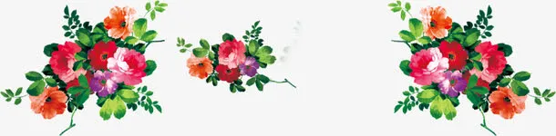 多色彩花装饰花免抠