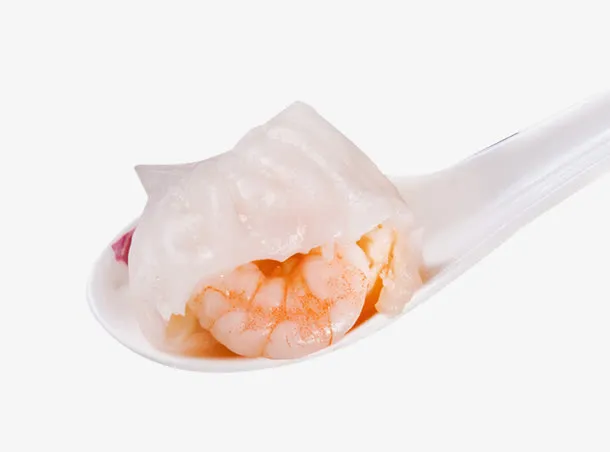 新鲜虾仁水饺素材免抠