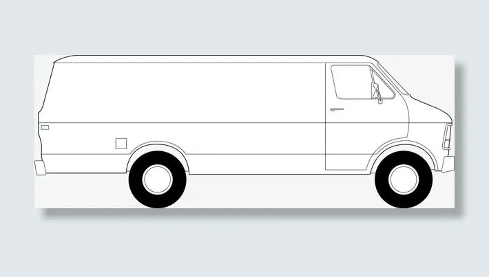 商务客车矢量图免抠