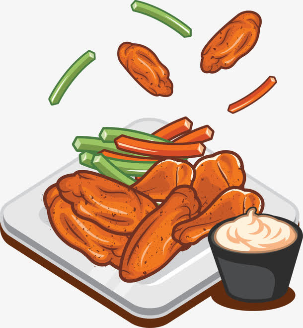 炸鸡腿炸鸡翅免抠