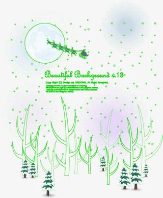 绿色藤蔓花纹免抠