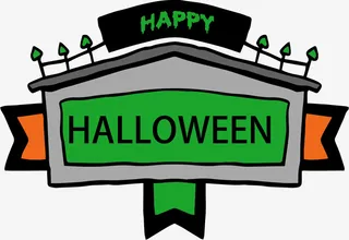 万圣节边框文字元素免抠