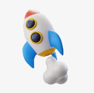 3d火箭可爱免抠