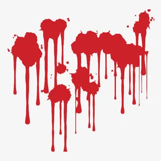 红色的水墨免抠