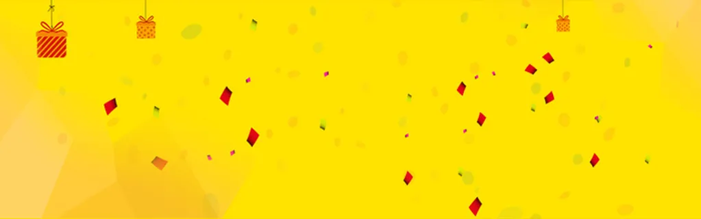 促销几何渐变黄banner高清