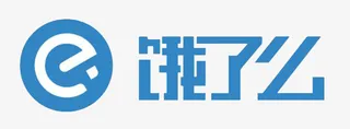 蓝色饿么了手机外卖图标免抠