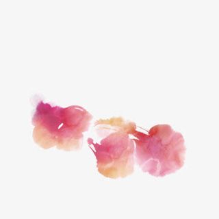 粉色水墨点缀挂件免抠