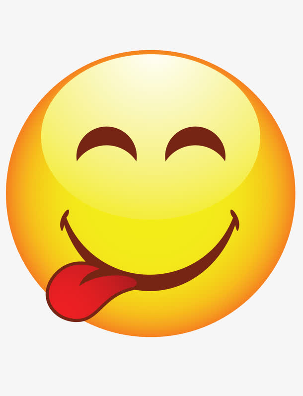 欢快卡通笑脸头像免抠