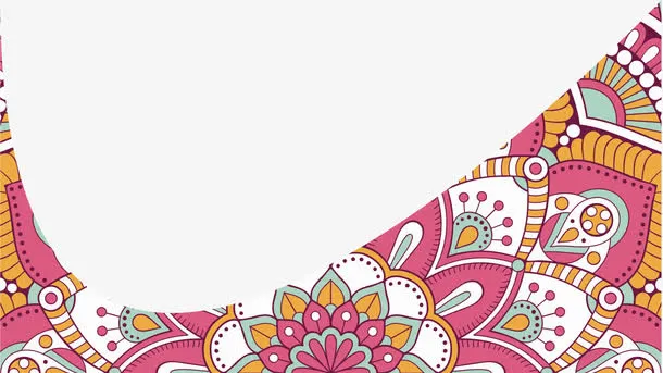 红色不规则花纹免抠