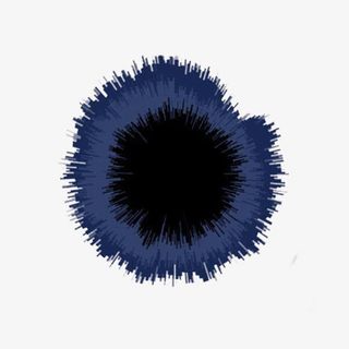 蓝色渐变墨汁免抠