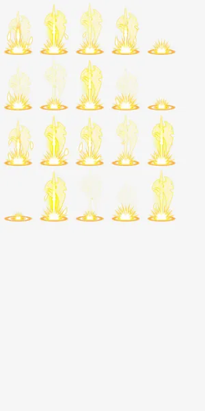 黄色爆炸炫光特效免抠