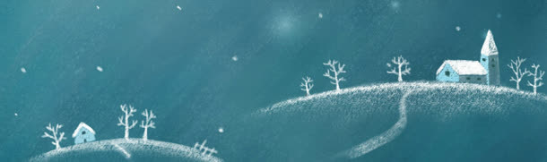 冬天雪景banner创意设计