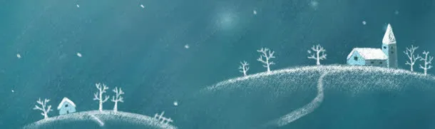 冬天雪景banner创意设计
