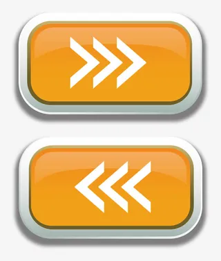 橙色水晶按钮免抠