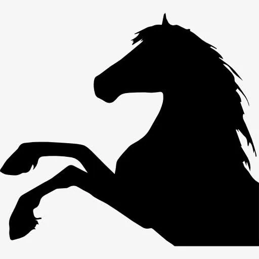 养马的脚的侧面轮廓头部图标免抠