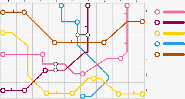 卡通城市地铁线路装饰免抠