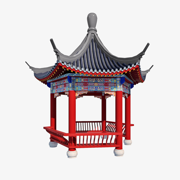 凉亭透明素材古风中国风免抠