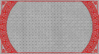 春节橱窗红色底纹效果免抠