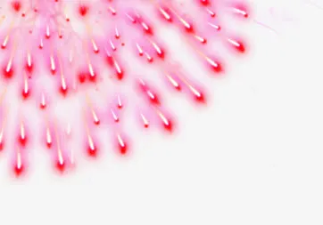 红色梦幻春节礼花免抠