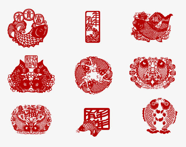 窗纸剪纸免抠