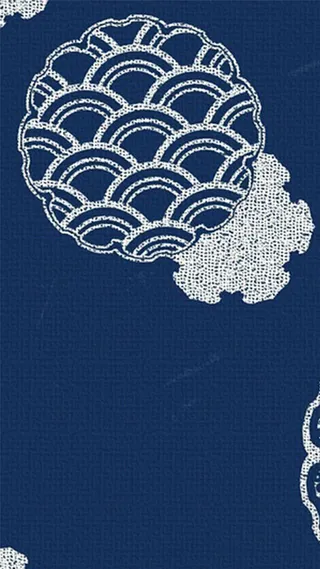 简约蓝色中国风纹理H5图高清